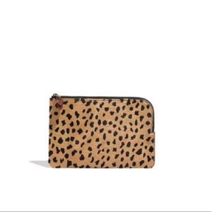 Madewell Leopard Genuine Calf Clutch